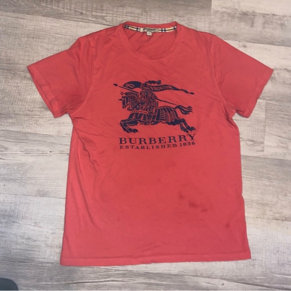 Burberry Red Graphic Men's Shirt